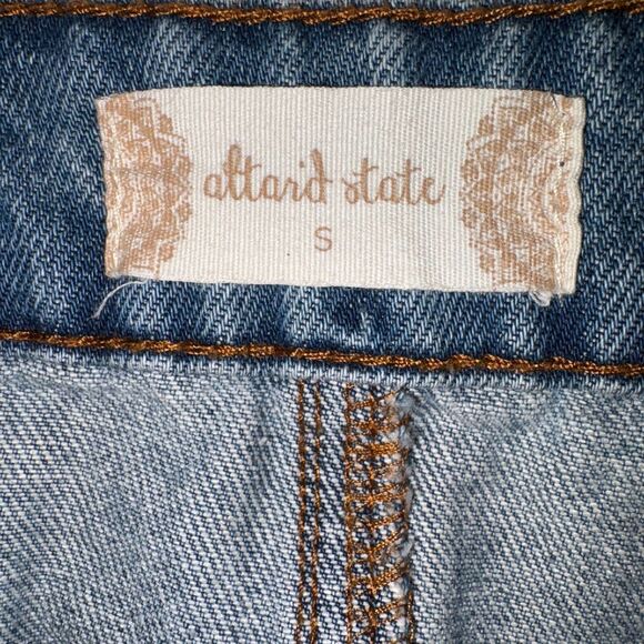 Altar'd State Size Small Denim Skirt/Full Zip/Front Zip/MediumWash/Mini/Festival - Picture 3 of 5